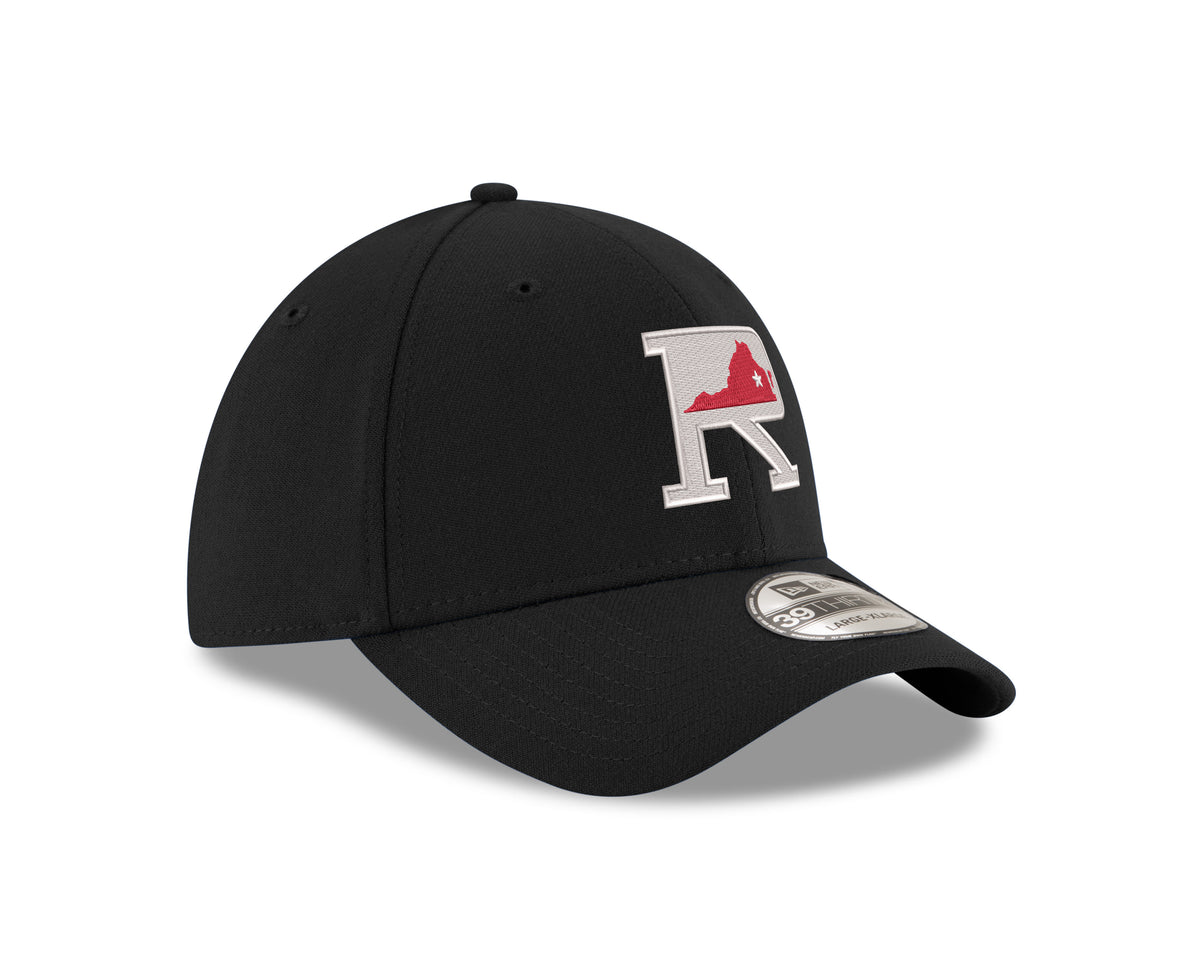 Richmond Flying Squirrels New Era Black Fauxback R 39Thirty richmond-flying-squirrels-new-era-black-fauxback-r-39thirty