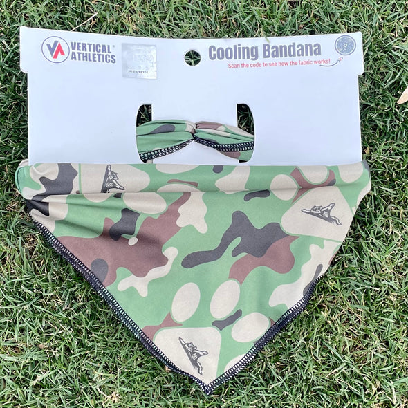 Richmond Flying Squirrels Triangle Cooling Camo Paw Print Bandana