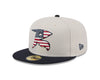 Richmond Flying Squirrels New Era 2024 Stars & Stripes 59Fifty On-Field Cap