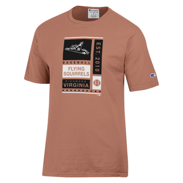 Richmond Flying Squirrels Champion Canyon Red Garment Dyed Tee