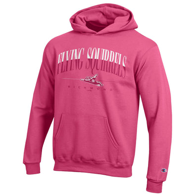 Richmond Flying Squirrels Champion Youth Powerblend Pink Hoodie