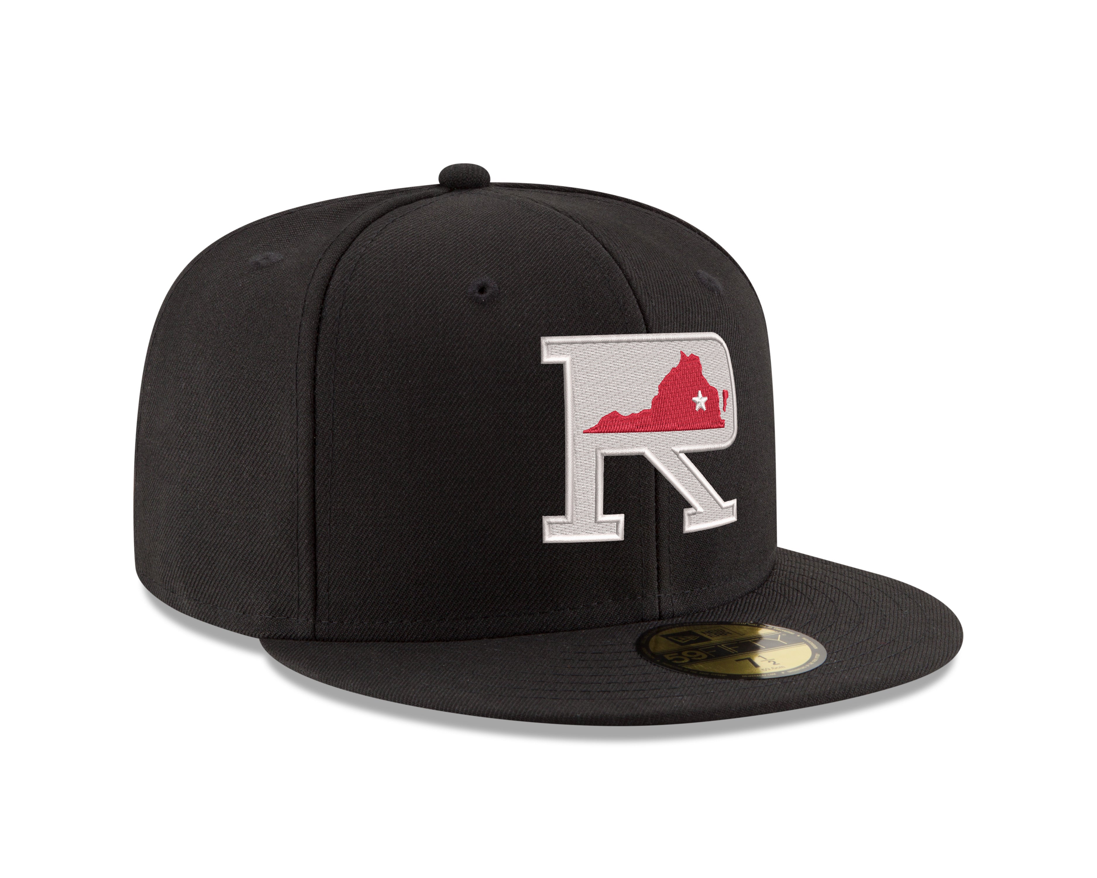 Richmond Flying Squirrels New Era Black Fauxback 'R' 59Fifty – Richmond
