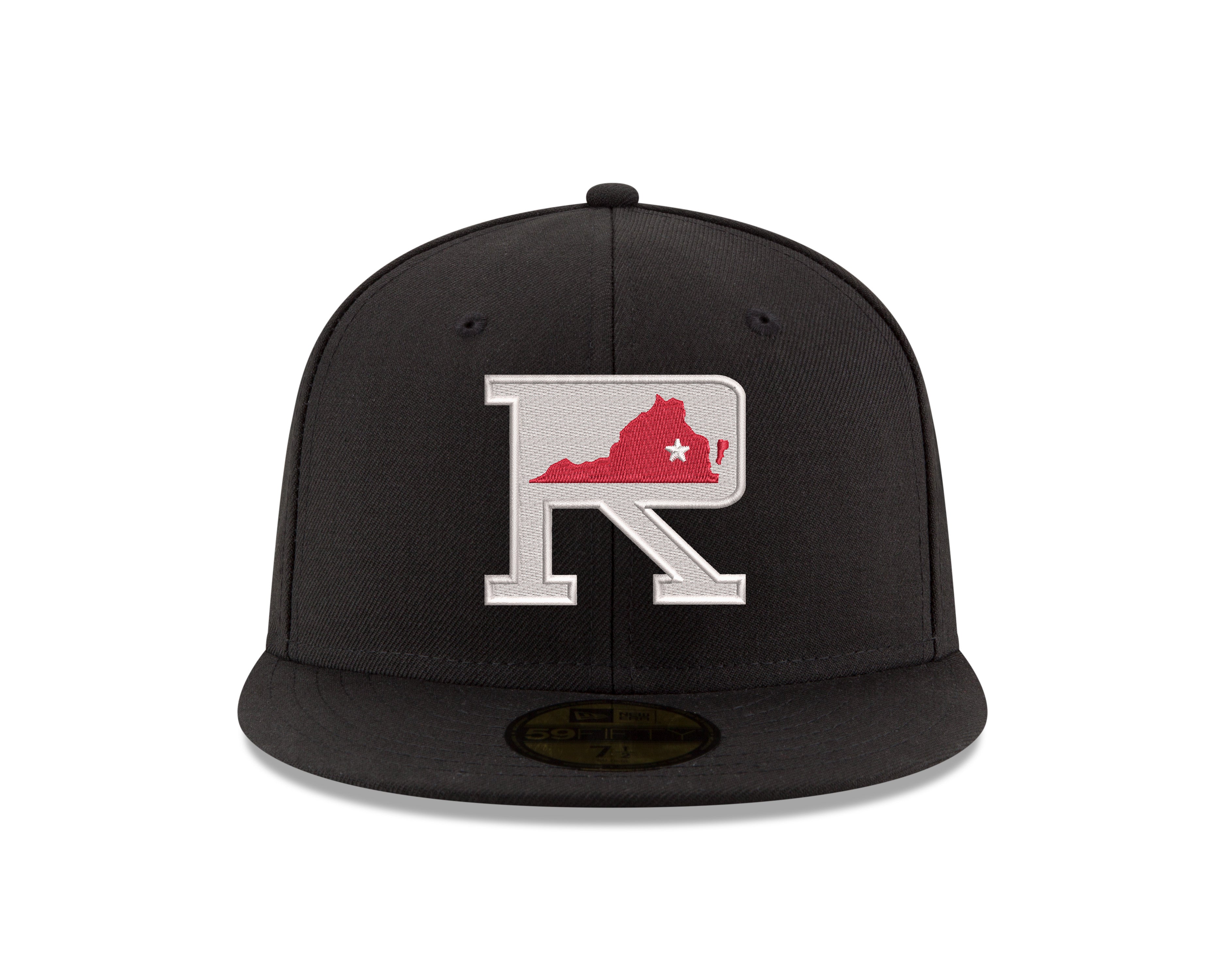 Richmond Flying Squirrels New Era Black Fauxback 'R' 59Fifty – Richmond